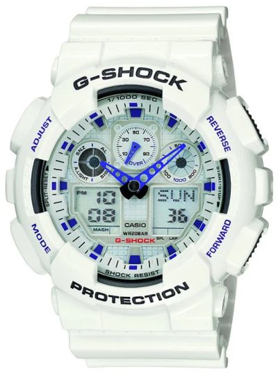 Лот: 6483636. Фото: 1. Часы G-shock GA-100A, белые. Другие наручные часы