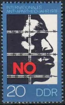 Лот: 21327465. Фото: 1. 1978. ГДР. Борьба против апартеида... Марки
