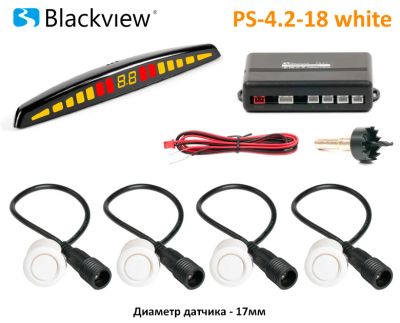 Лот: 7642209. Фото: 1. Blackview PS-4.2-18 WHITE - парковочная... Видеорегистраторы,  радар-детекторы, системы парковки