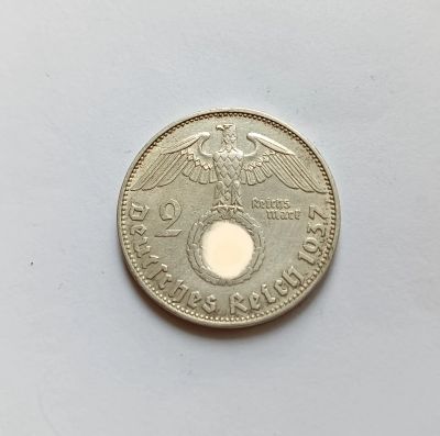 Лот: 25376158. Фото: 1. Германия. 2 марки 1937 серебро... Германия и Австрия