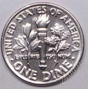 Лот: 1569022. Фото: 1. США. 10 цент 1990г. (1-2). Америка
