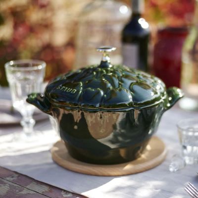 Лот: 24959164. Фото: 1. Кокот Staub Артишок 22см, зеленый... Кастрюли