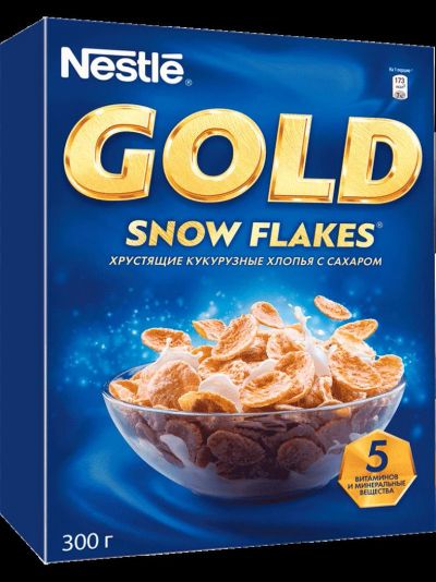 Лот: 10591024. Фото: 1. Готовый завтрак Nestle Gold Snowflakes... Готовые блюда