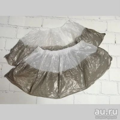 Лот: 15466770. Фото: 1. Бахилы усиленные двойные черно-белые... Спецодежда, спецобувь