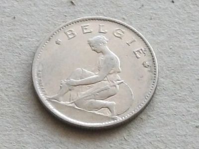 Лот: 18996317. Фото: 1. Монета 1 один франк Бельгия 1923... Европа