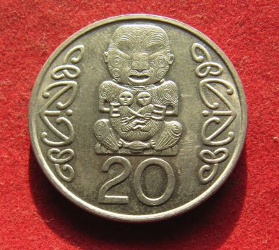 Лот: 19977476. Фото: 1. Новая Зеландия 20 центов, 1990... Австралия и Океания