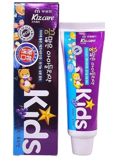 Лот: 19124590. Фото: 1. Mukunghwa Kizcare Kids - Grape... Уход за полостью рта