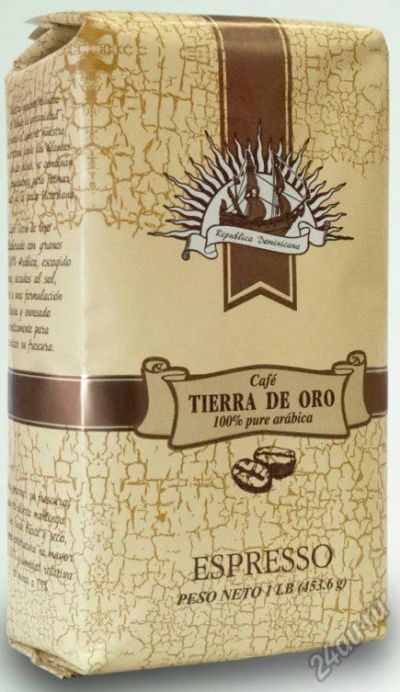 Лот: 5885042. Фото: 1. Кофе молотый Tierra De Oro Espresso... Чай, кофе, какао