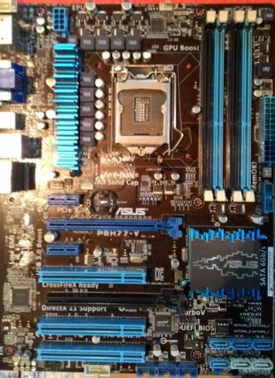 Лот: 11182647. Фото: 1. Asus P8H77-V (1155 H77 2xPCI-E... Материнские платы