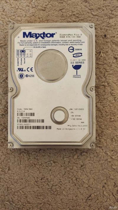 Лот: 15425913. Фото: 1. Жесткий диск Maxtor HDD IDE 3... Жёсткие диски (HDD)