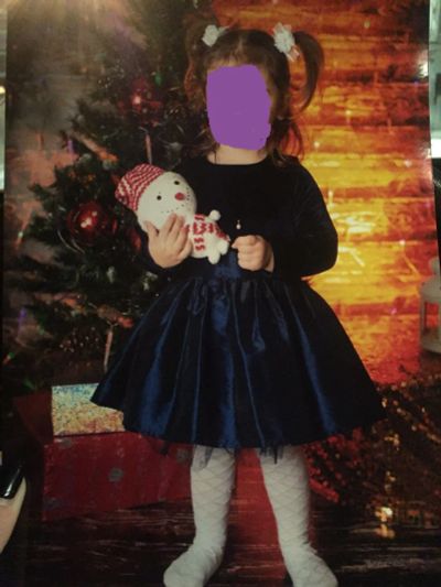 Лот: 19903267. Фото: 1. Платье нарядное синее для девочки... Платья, сарафаны