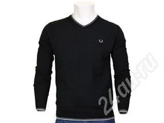 Лот: 363970. Фото: 1. Джемпер FRED PERRY черный размер... Свитеры, толстовки, худи