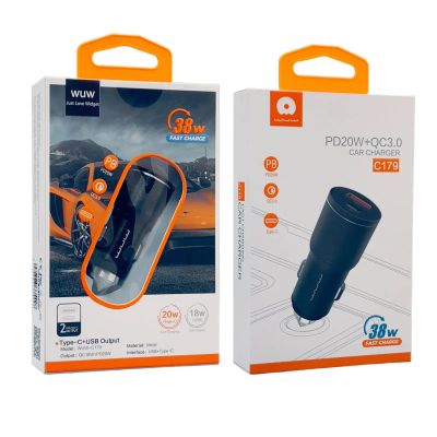 Лот: 22142818. Фото: 1. АЗУ WUW C179 USB-A+USB-C QC 3... Зарядные устройства, блоки питания, адаптеры сетевые для смартфонов