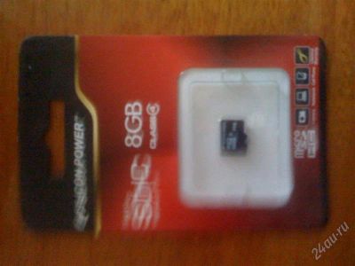 Лот: 1267979. Фото: 1. micro SDHC 8GB Class4. Карты памяти
