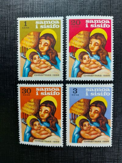 Лот: 16243030. Фото: 1. 1968. Самоа. Рождество. Полная... Марки