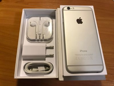 Лот: 12019188. Фото: 1. iPhone 6 16Gb Silver. Смартфоны