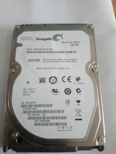 Лот: 17270858. Фото: 1. hdd 2.5 Seagate momentus 250gb. Жёсткие диски (HDD)