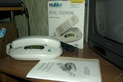 Лот: 4582346. Фото: 1. телефонный аппарат telemax, часы-будильник... Проводные телефоны