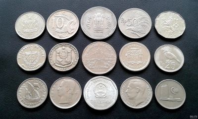Лот: 14919915. Фото: 1. 15 иностранных монет - одним лотом... Азия