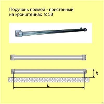 Лот: 15082064. Фото: 1. Поручень настенный прямой ППк-8... Металлопрокат