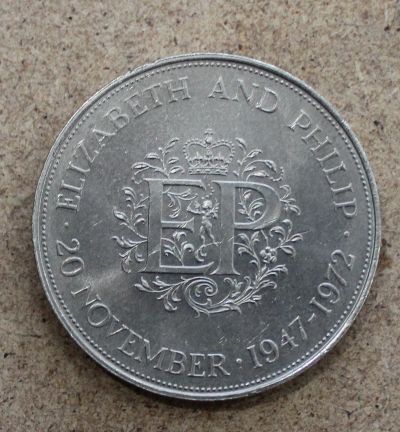 Лот: 22227719. Фото: 1. Великобритания 25 пенсов 1972... Великобритания и острова