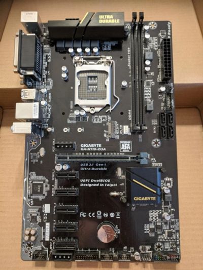 Лот: 15238056. Фото: 1. Материнская плата Gigabyte GA-h110-D3A. Материнские платы