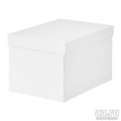 Лот: 13025357. Фото: 1. Коробка с крышкой, белый 25х18х15. Корзины, контейнеры