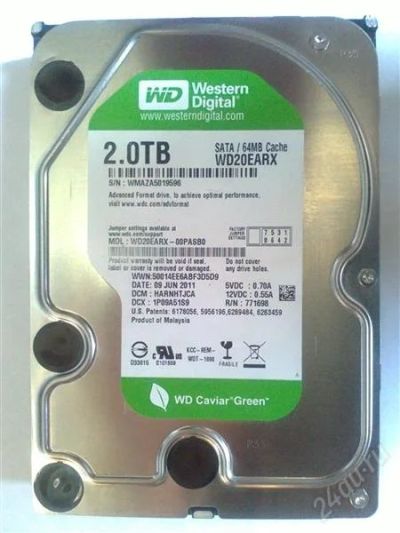 Лот: 2000008. Фото: 1. жёсткий диск 3.5" Western Digital... Жёсткие диски (HDD)