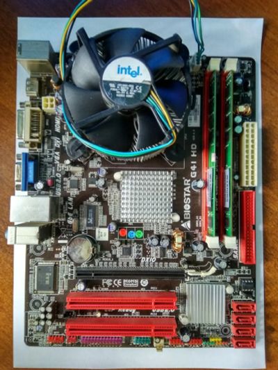 Лот: 16203061. Фото: 1. Комплект Socket 775 Biostar Intel... Компьютеры в сборе