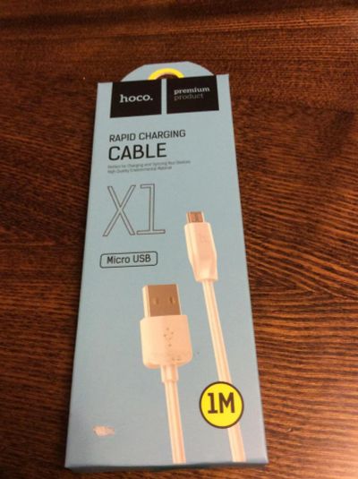 Лот: 10872332. Фото: 1. Дата кабель micro USB hoco x1. Дата-кабели, переходники