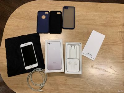 Лот: 18568220. Фото: 1. Iphone 7, 128 Gb, серебристый... Смартфоны