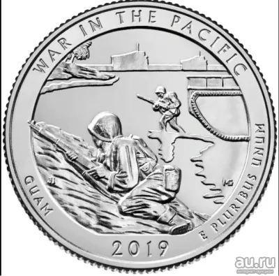 Лот: 19332499. Фото: 1. США 25 центов 2019 года. 48 монета... Америка