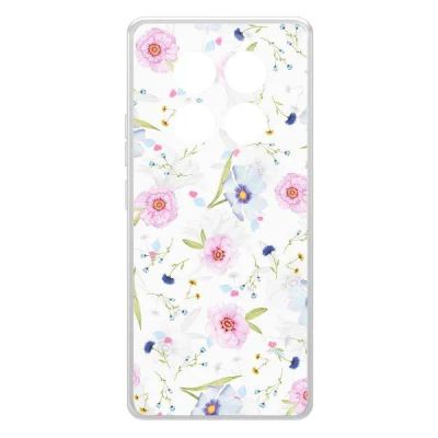 Лот: 25086468. Фото: 1. Чехол Krutoff Clear Case "Цветочный... Чехлы, бамперы