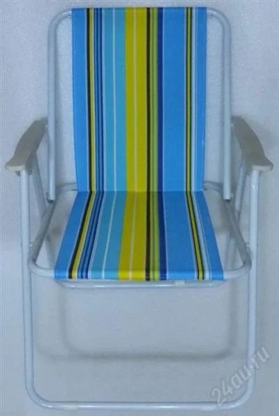 Лот: 2680722. Фото: 1. Кресло складное пляжное (синий... Туристическая, походная мебель