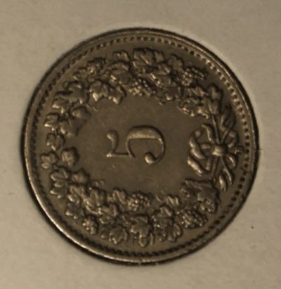 Лот: 3532339. Фото: 1. Швейцария. 5 раппенов 1955 г... Европа