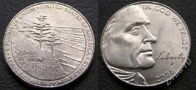 Лот: 841922. Фото: 1. Монета США 5 центов 2005 г. "Выход... Америка