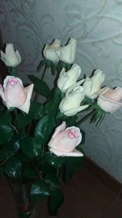 Лот: 9984026. Фото: 1. Интерьерные розы букет 9шт. Искусственные и сувенирные цветы