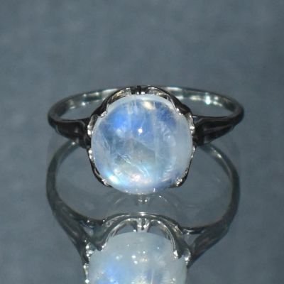 Лот: 21560164. Фото: 1. Кольцо: Лунный камень. Индия. Кольца, перстни