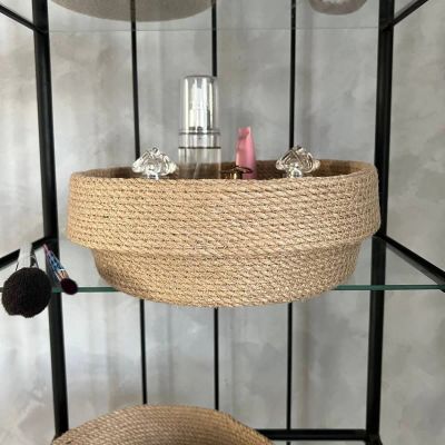 Лот: 24933826. Фото: 1. Корзина круглая VecherHome Джут. Корзины, контейнеры