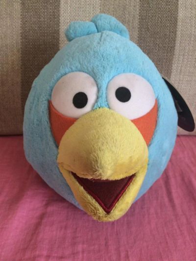 Лот: 8076024. Фото: 1. Angry birds голубая. Мягкие