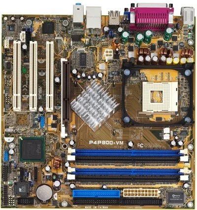 Лот: 3486610. Фото: 1. Материнская ASUS плата P4P800-VM... Материнские платы