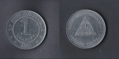 Лот: 18771584. Фото: 1. Никарагуа 1 кордоба 2007. Америка