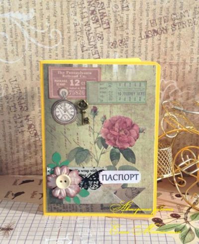 Лот: 4417642. Фото: 1. Обложка на паспорт винтаж. Другое (аксессуары)