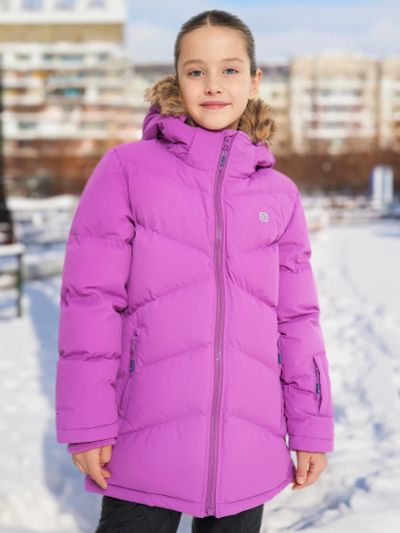 Лот: 23907515. Фото: 1. Пуховик для девочек Gusti, Розовый. Легкие куртки, толстовки