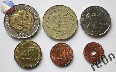 Лот: 3090004. Фото: 1. Филиппины набор из 6 монет 10... Наборы монет