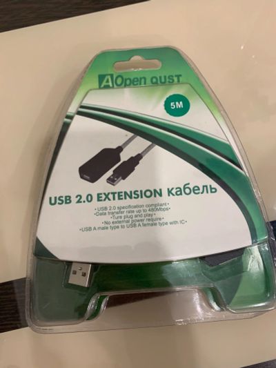 Лот: 17455139. Фото: 1. USB extension удлинитель 5м. USB хабы