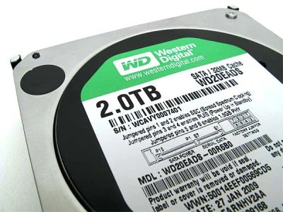 Лот: 6875563. Фото: 1. Жесткий диск WD Green 2Tb отличное... Жёсткие диски (HDD)