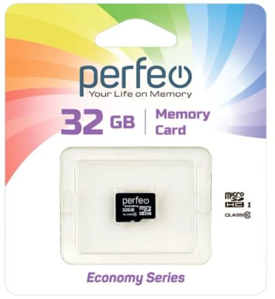 Лот: 25317689. Фото: 1. Карта памяти MicroSDHC 32Gb Perfeo... Карты памяти