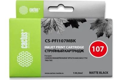 Лот: 17325127. Фото: 1. Картридж Cactus CS-PFI107MBK... Картриджи, расходные материалы
