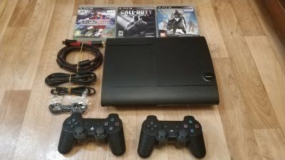 Лот: 15939939. Фото: 1. Sony Playstation 3 Slim (PS3... Игровые приставки, консоли